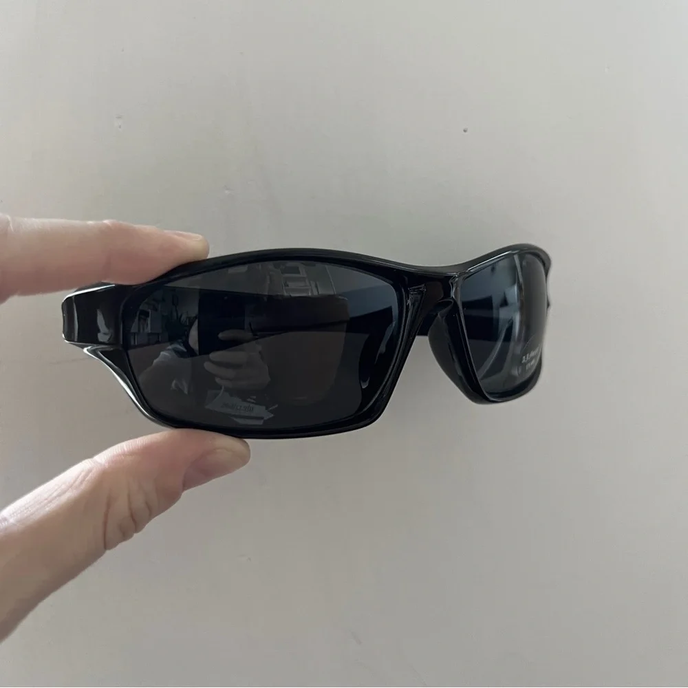 ASOS AJ Morgan black retro wraparound matrix sunglasses